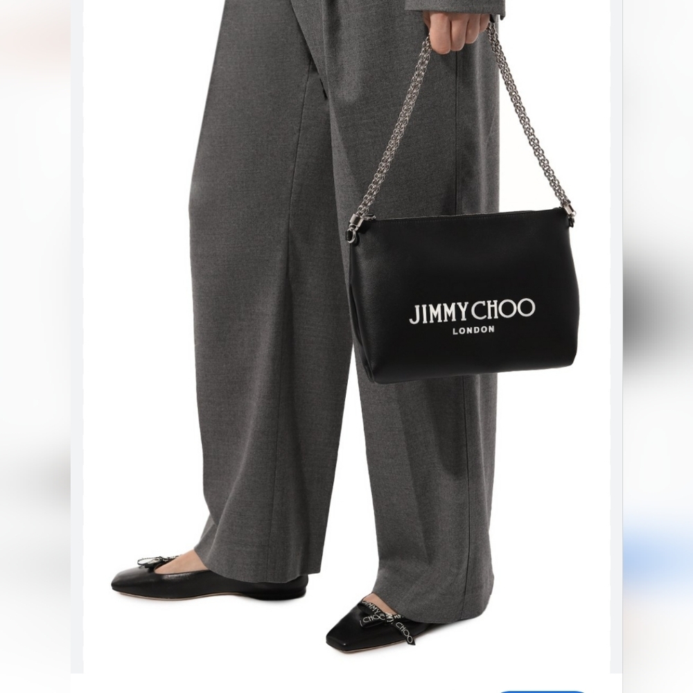 JIMMY CHOO Callie logo-print leather shoulder bag - Picture 5 of 15